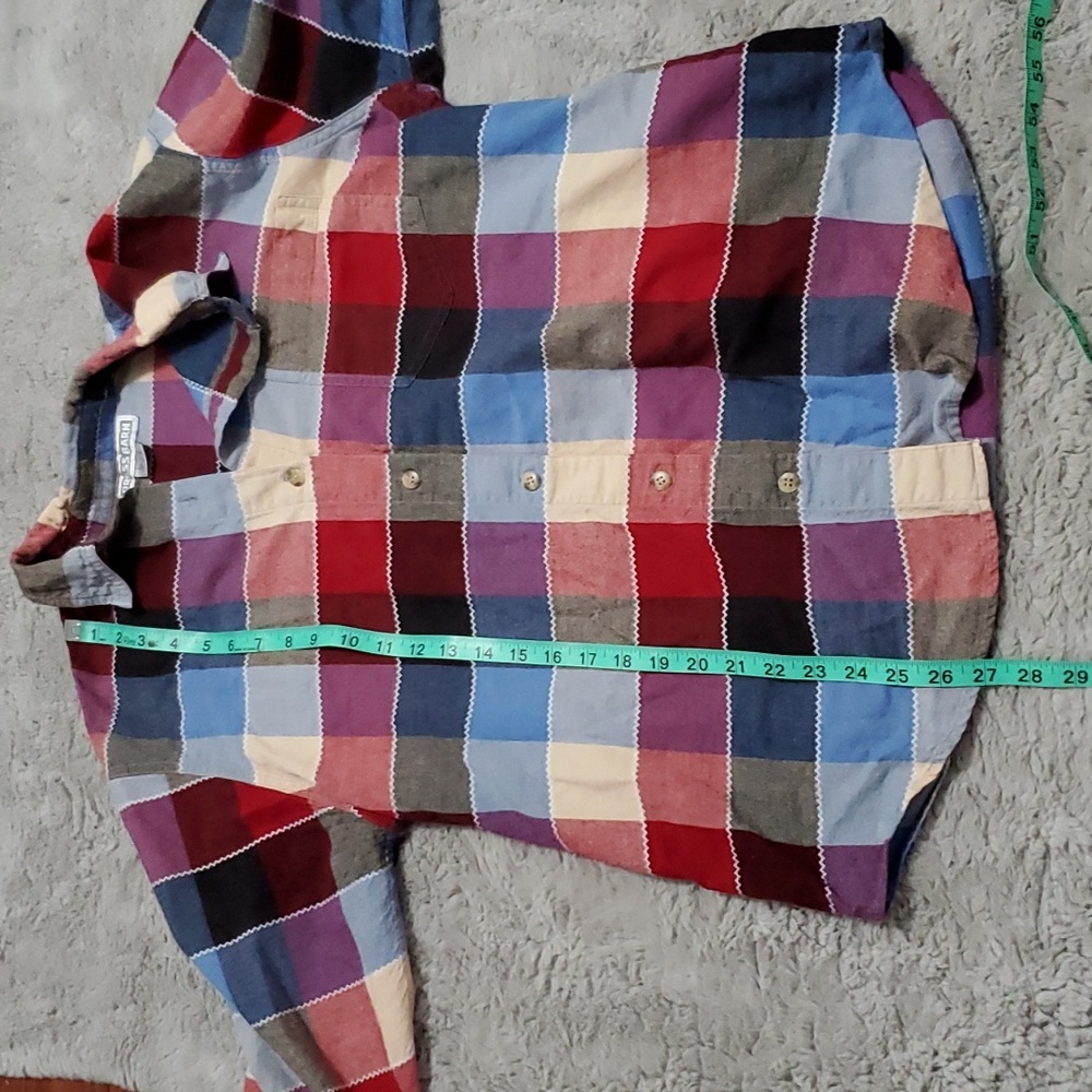 Dress Barn Patchwork Design Cotton Buttondown Lon… - image 7